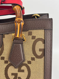 Jumbo GG Canvas Diana Small Tote