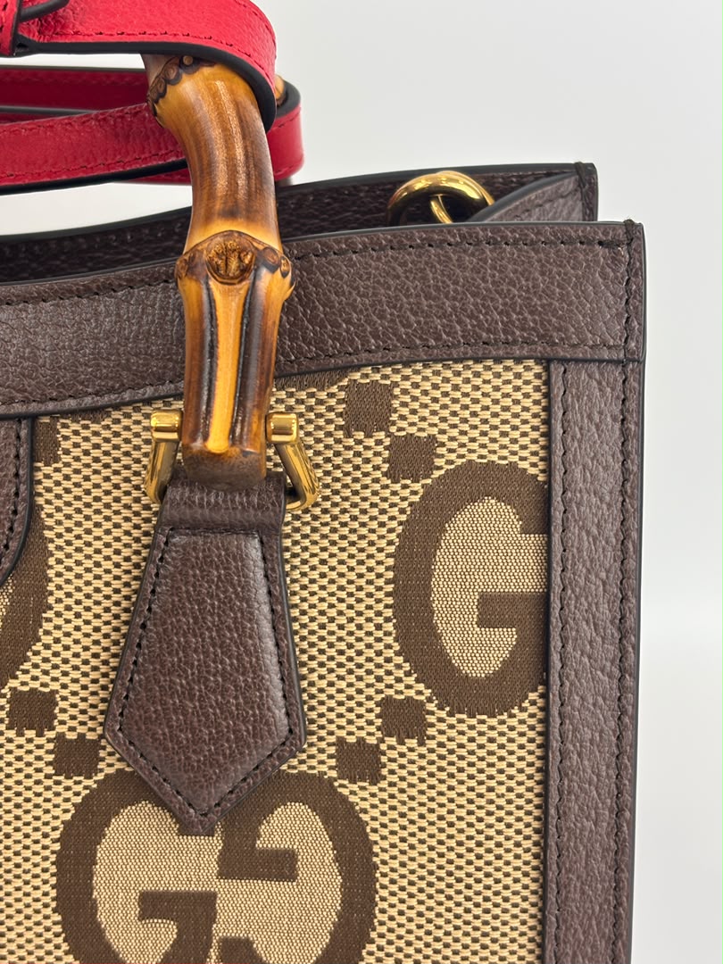 Jumbo GG Canvas Diana Small Tote
