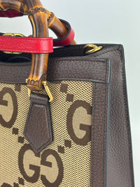 Jumbo GG Canvas Diana Small Tote
