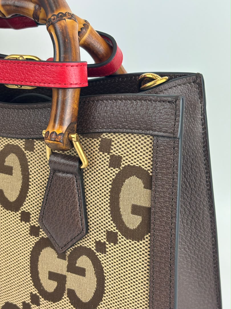Jumbo GG Canvas Diana Small Tote