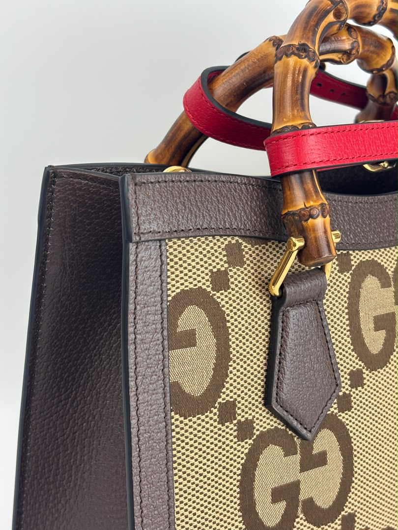Jumbo GG Canvas Diana Small Tote