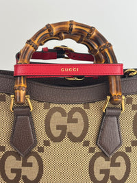 Jumbo GG Canvas Diana Small Tote