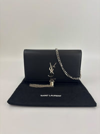 Kate Small Tassel Chain Bag in Black SHW