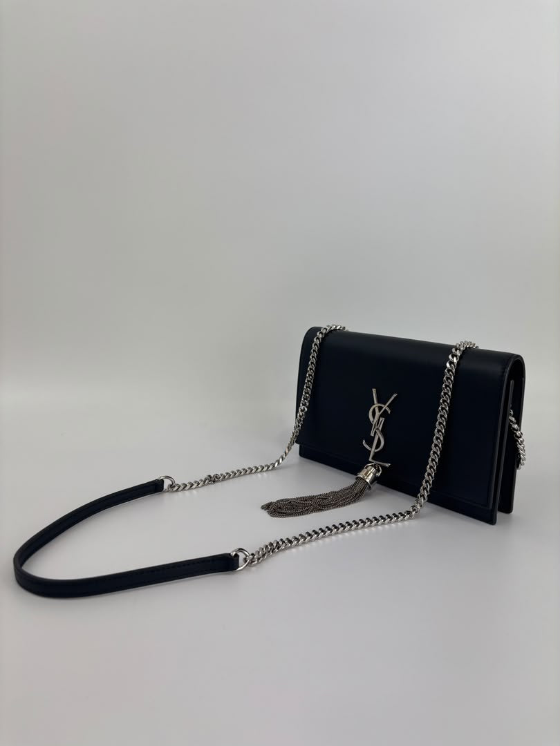 Kate Small Tassel Chain Bag in Black SHW
