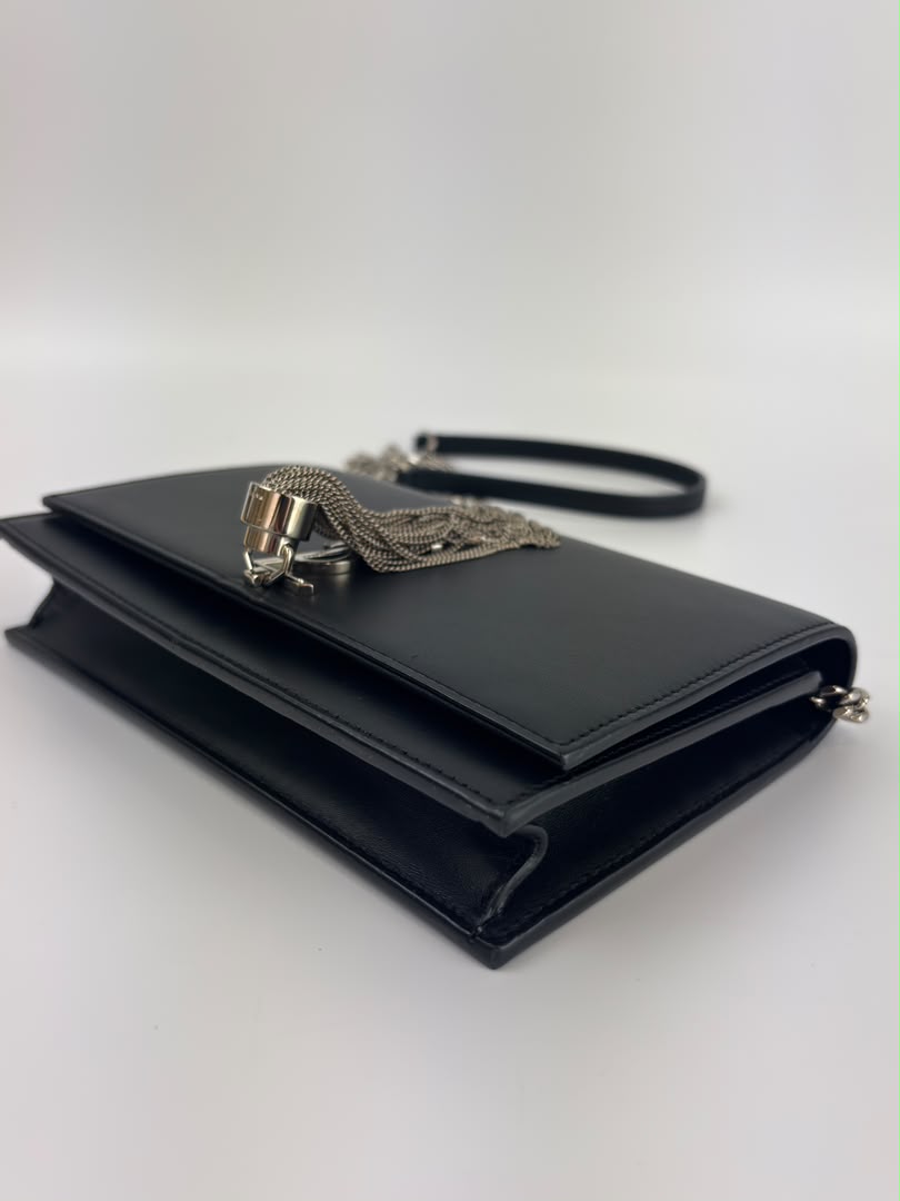 Kate Small Tassel Chain Bag in Black SHW