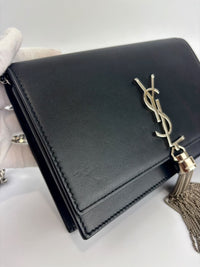 Kate Small Tassel Chain Bag in Black SHW
