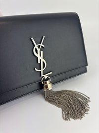 Kate Small Tassel Chain Bag in Black SHW