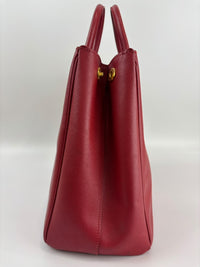 Large Red Saffiano Lux Tote