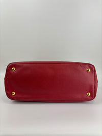 Large Red Saffiano Lux Tote