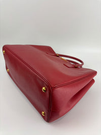 Large Red Saffiano Lux Tote
