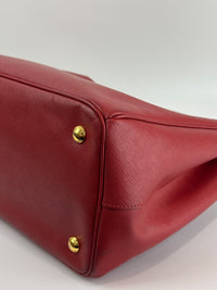 Large Red Saffiano Lux Tote
