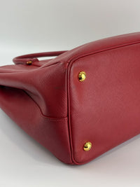 Large Red Saffiano Lux Tote