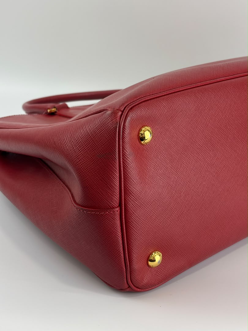 Large Red Saffiano Lux Tote