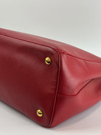 Large Red Saffiano Lux Tote