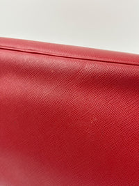 Large Red Saffiano Lux Tote