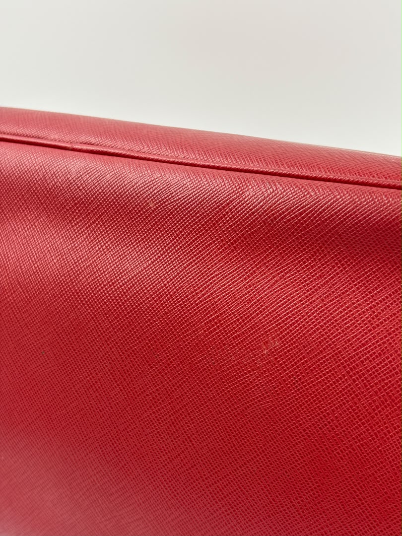 Large Red Saffiano Lux Tote