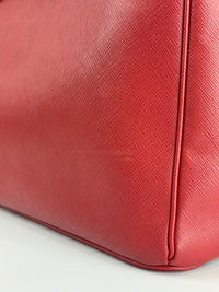 Large Red Saffiano Lux Tote