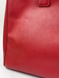 Large Red Saffiano Lux Tote