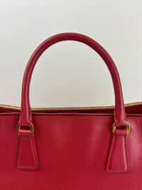 Large Red Saffiano Lux Tote