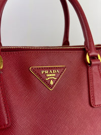 Large Red Saffiano Lux Tote