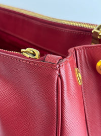 Large Red Saffiano Lux Tote