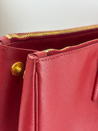 Large Red Saffiano Lux Tote