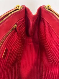 Large Red Saffiano Lux Tote