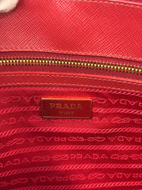 Large Red Saffiano Lux Tote
