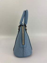 Microguccissima Leather Mini Dome Crossbody in Light Blue