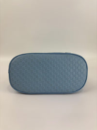 Microguccissima Leather Mini Dome Crossbody in Light Blue