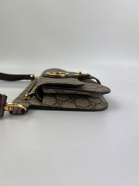 GG Supreme Monogram Textured Dollar Calfskin Blondie Belt Bag Beige Ebony New Acero