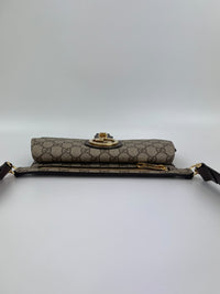 GG Supreme Monogram Textured Dollar Calfskin Blondie Belt Bag Beige Ebony New Acero