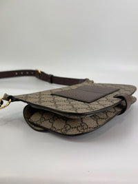 GG Supreme Monogram Textured Dollar Calfskin Blondie Belt Bag Beige Ebony New Acero
