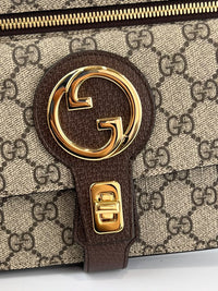 GG Supreme Monogram Textured Dollar Calfskin Blondie Belt Bag Beige Ebony New Acero