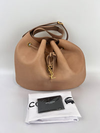 Paris VII Leather Medium Hobo in Beige