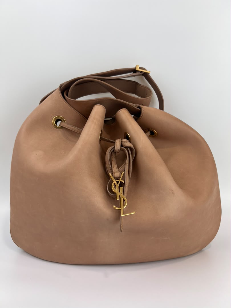 Paris VII Leather Medium Hobo in Beige