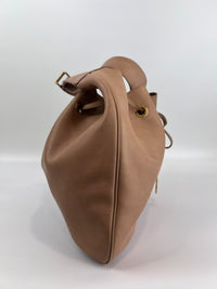 Paris VII Leather Medium Hobo in Beige