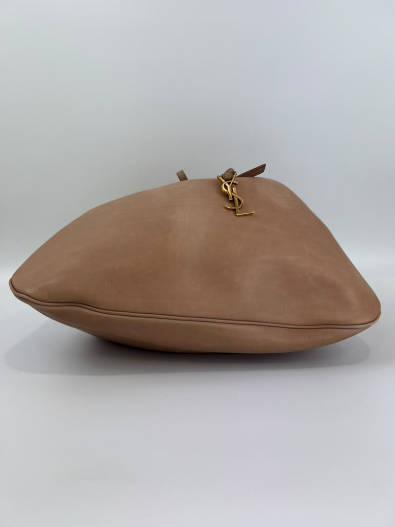 Paris VII Leather Medium Hobo in Beige