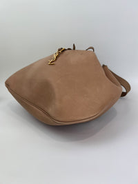 Paris VII Leather Medium Hobo in Beige