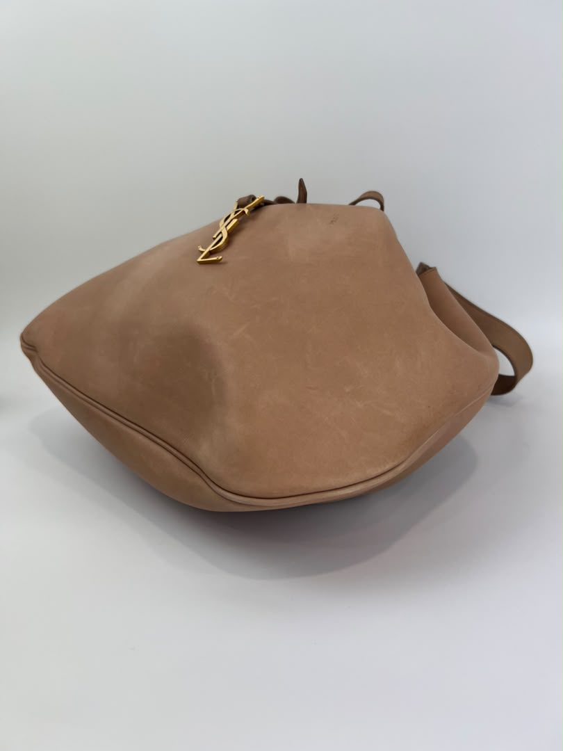 Paris VII Leather Medium Hobo in Beige