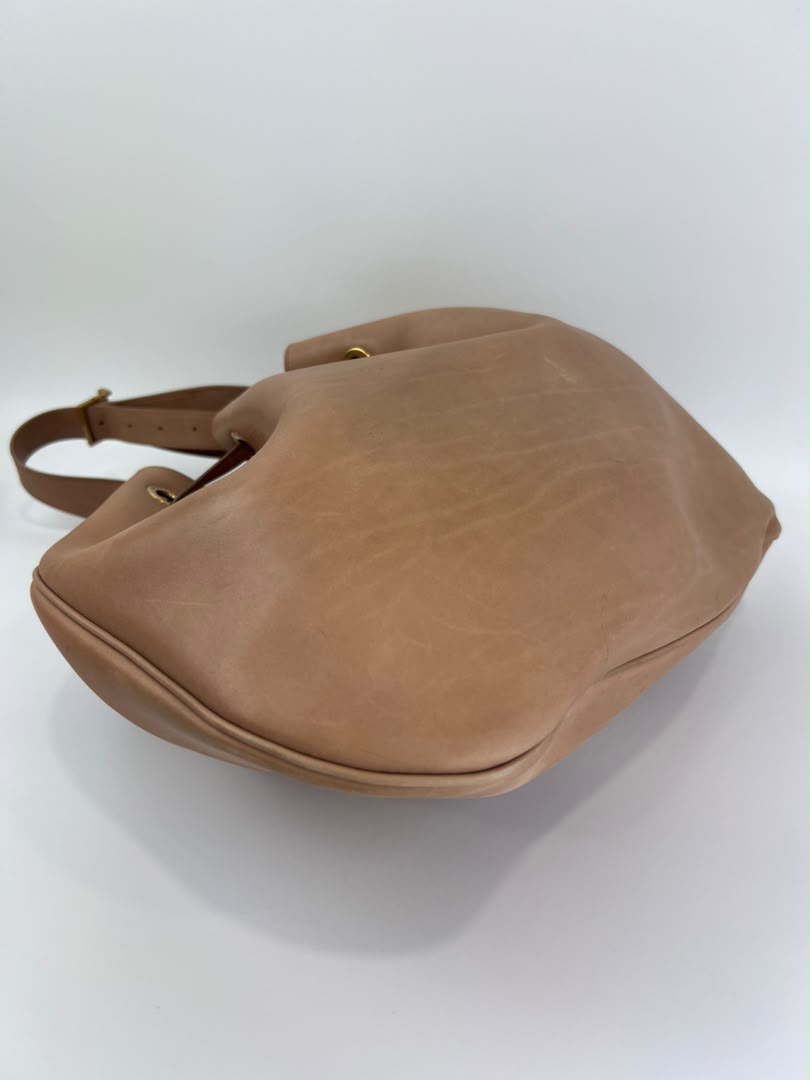 Paris VII Leather Medium Hobo in Beige