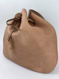 Paris VII Leather Medium Hobo in Beige