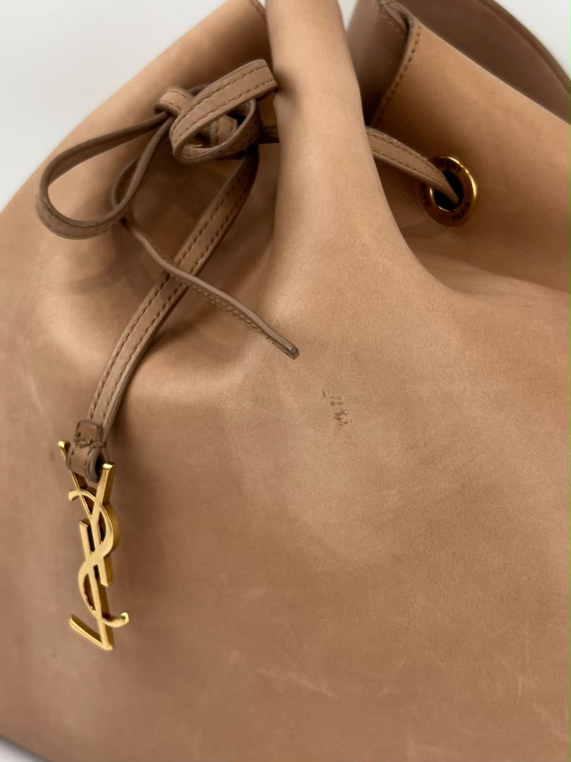Paris VII Leather Medium Hobo in Beige