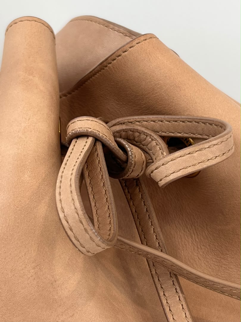Paris VII Leather Medium Hobo in Beige