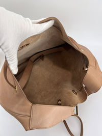 Paris VII Leather Medium Hobo in Beige