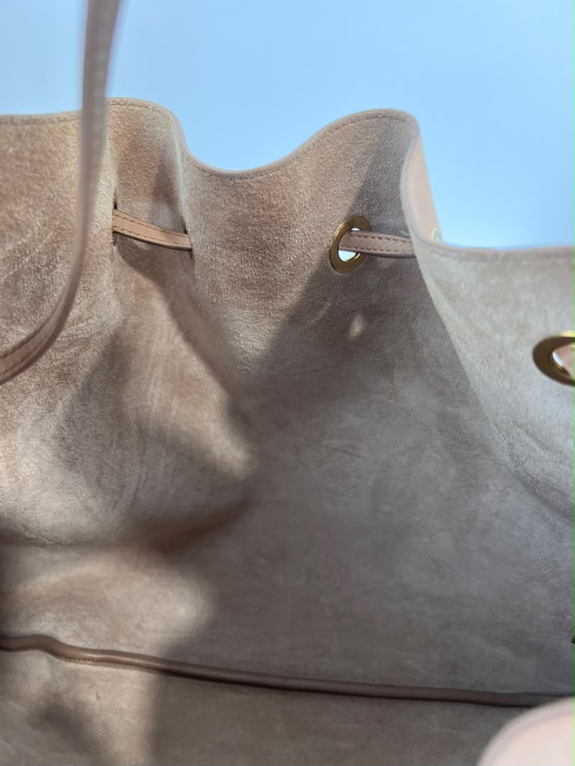 Paris VII Leather Medium Hobo in Beige