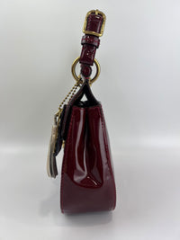 21244 Red Patent Willis Top Handle Bag