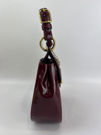 21244 Red Patent Willis Top Handle Bag