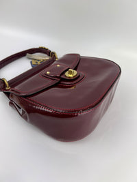 21244 Red Patent Willis Top Handle Bag