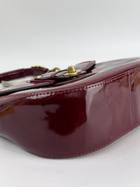 21244 Red Patent Willis Top Handle Bag